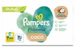 Pampers Harmonie Coco vlažne maramice, 9 x 44 komada