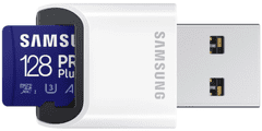 Samsung Pro Plus kartica, microSDXC, 128GB, čitač kartica (MB-MD128KB/WW)