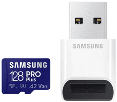 Samsung Pro Plus kartica, microSDXC, 128GB, čitač kartica (MB-MD128KB/WW)