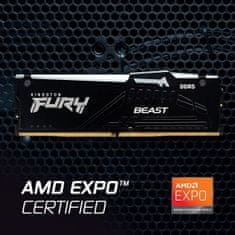 Kingston Memorija Fury Beast (RAM), RGB, 32GB (2x16GB), DDR5-5600, DIMM, PC5-38400, CL36, 1.25V (KF560C36BBEAK2-32)