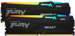 Kingston Memorija Fury Beast (RAM), RGB, 32GB (2x16GB), DDR5-5600, DIMM, PC5-38400, CL36, 1.25V (KF560C36BBEAK2-32)