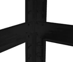 Aga Metalna polica 180x90x40 cm 5 polica Crna
