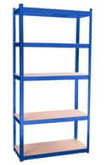 Aga Metalna polica 180x90x40 cm 5 polica Plava