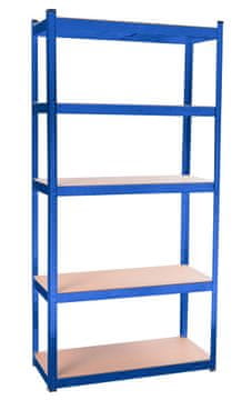 Aga Metalna polica 180x90x40 cm 5 polica Plava