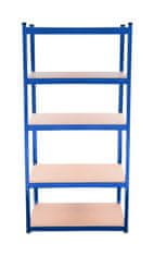 Aga 2x Metalna polica 180x90x40 cm 5 polica Plava