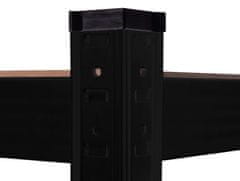 Aga Metalna polica 180x90x40 cm 5 polica Crna