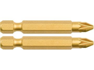 Križni vrh 4741381 set od 2 križna svrdla, PZ 1x50mm, S2-titanska završna obrada, FORTUM- , set od 2 križna svrdla, PZ 1x50mm, S2-titanska završna obrada, FORTUM- , S2