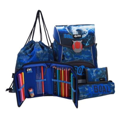  ABC123 set školskih torbi, 5/1, plava, nogomet