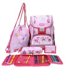 ABC123 set školske torbe, 5/1, roza, Unicorn Patch