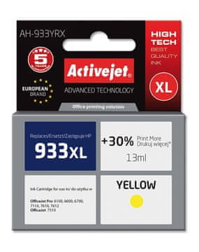 ActiveJet Activejet AH-933YRX zamjenska HP 933XL, žuta, 14 ml, boja tinte
