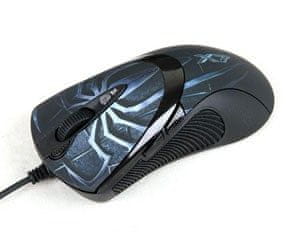 A4Tech A4Tech Anti-Vibrate Laser Gaming XL-747H miš, Desnoruki, USB, 3600 DPI, Crna