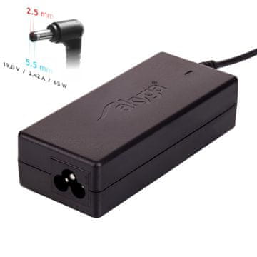 AKG Akyga AK-ND-01 Adapter/pretvarač 65 W Crna Unutrašnja uporaba