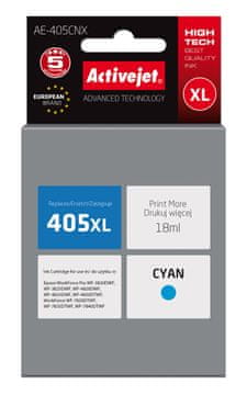 slomart Activejet AE-405CNX tinta, zamjenska za Epson 405XL (C13T05H24010), cijan, 18 ml