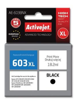 ActiveJet Activejet AE-603BNX zamjenska tinta za Epson 603XL T03A14 (Supreme, 18.2 ml, crna)