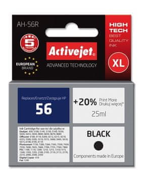 ActiveJet Activejet AH-56R zamjenska tinta za HP 56 C6656A, crna, 25 ml
