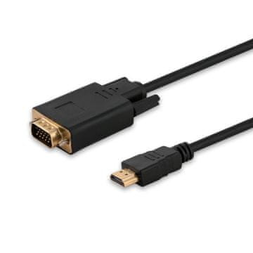 SAVIO Adapter Savio CL-103 (HDMI M - D-SUB (VGA) M; 1,8m; crna boja)