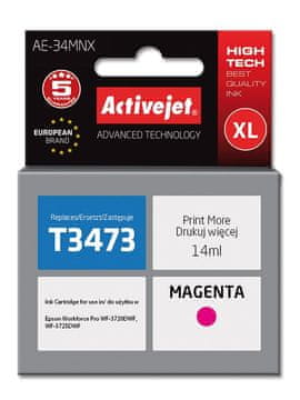 ActiveJet Activejet AE-34MNX zamjenska tinta za Epson, 14 ml, magenta
