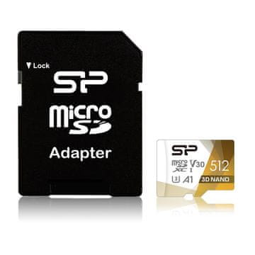 Silicon Power Karta memorije Silicon Power microSDXC Superior Pro 512GB V30 UHS-1 U3 A1 + adapter microSD-SD