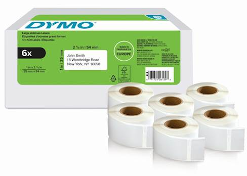 Dymo naljepnice za LW, 54 x 25 mm, 6/1 (11352)