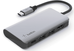 Belkin Connect priključna stanica, 4u1, USB-C, siva (AVC006btSGY)