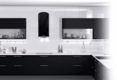 MPM  31-OT-01 kuhinjska hauba, LED svjetlost, tiha operacija, crno