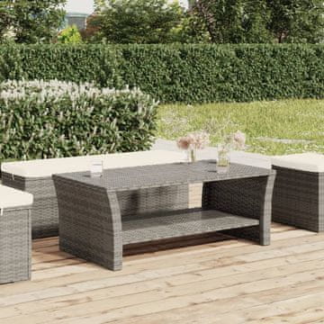 Vidaxl Klub stolić, sivi, 100x50x40 cm, poliratan