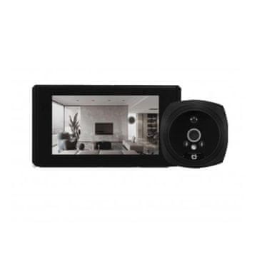 Secutek Digitalna špijunka za vrata TS-1603 - 4,3 LCD, IR, PIR Crna