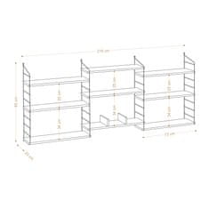 Woody Fashion Polica za knjige, hrast, Laba