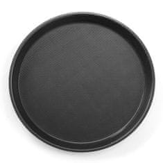 Hendi Neklizajući, otporni okrugli konobarski pladanj s rubom, promjera 36 cm - crni