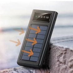 Andowl Solarna punjiva baterija - Solarna powerbank 12.000 mAh BIJELA