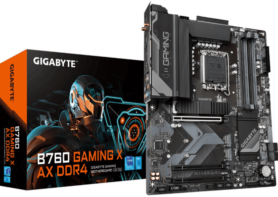 Gigabyte B760 Gaming X AX matična plšča, DDR4, DDR4, SATA3, USB3.2Gen2, DP, WiFi, LGA1700, ATX