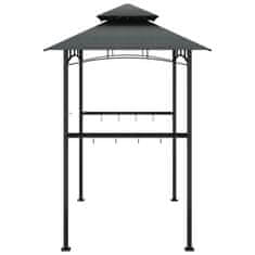 Vidaxl Sjenica za roštilj s policama antracit 240x150x243 cm čelična