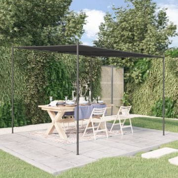 Vidaxl Sjenica antracit 3x3 m 180 g/m² tkanina i čelik