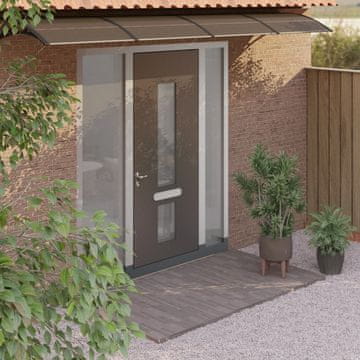 Vidaxl Nadstrešnica za vrata Crna 400x100 cm Polikarbonat