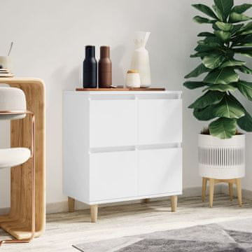 Vidaxl Komoda s ladicama, bijela, 60x35x70 cm, materijal na bazi drva