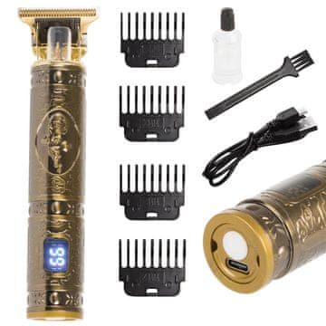 Verkgroup RETRO metalni bežični aparat za brijanje i trimer za kosu i bradu - LCD USB trimer