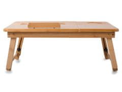 Verkgroup Sklopivi univerzalni stol za prijenosno računalo od bambusa + ladica