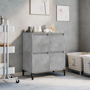 Vidaxl Komoda s ladicama, betonsko siva, 60x35x70 cm, materijal na bazi drva