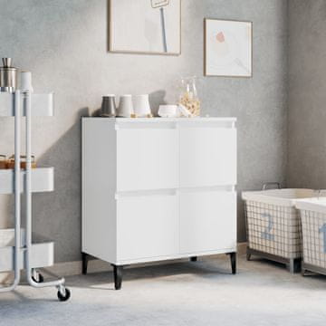 Vidaxl Komoda s ladicama, bijela, 60x35x70 cm, materijal na bazi drva