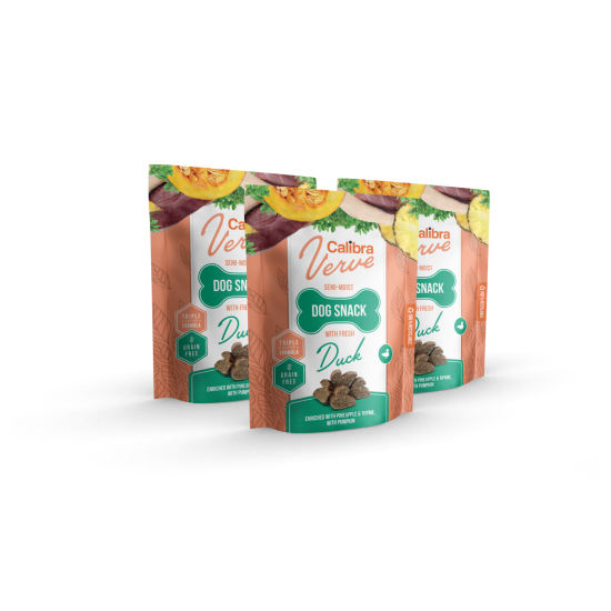 Calibra Verve meke poslastice za pse, bez žitarica, patka, 3 x 150 g