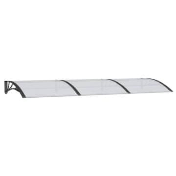 Vidaxl Nadstrešnica za vrata crna 300 x 100 cm polikarbonatna