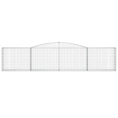 Vidaxl Lučne gabionske košare 10 kom 400x30x80/100cm pocinčano željezo