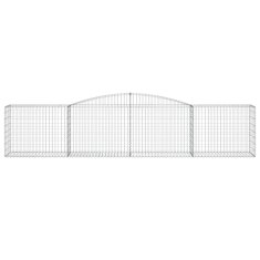 Vidaxl Lučne gabionske košare 10 kom 400x50x80/100cm pocinčano željezo