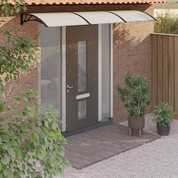 Vidaxl Nadstrešnica za vrata crna i prozirna 300 x 75 cm polikarbonat