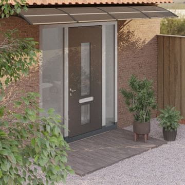 Vidaxl Nadstrešnica za vrata Crna 400x75 cm Polikarbonat