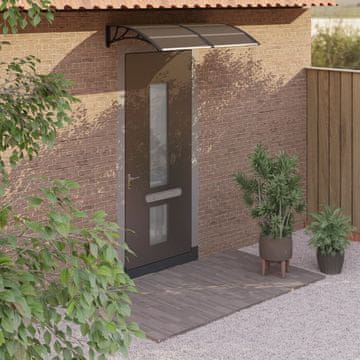 Vidaxl Nadstrešnica za vrata crna i prozirna 150x75 cm polikarbonat