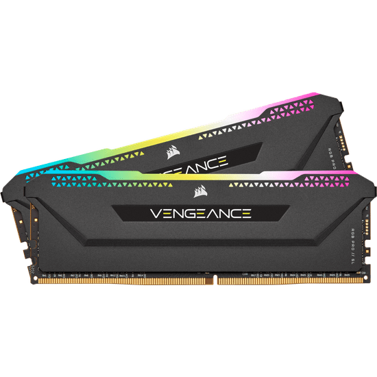 Corsair Vengeance RGB Pro SL memorija (RAM), 32GB (2 x 16GB), DDR4, DRAM, 3200MHz, PC4-25600, CL16, 1.35V (CMH32GX4M2E3200C16)