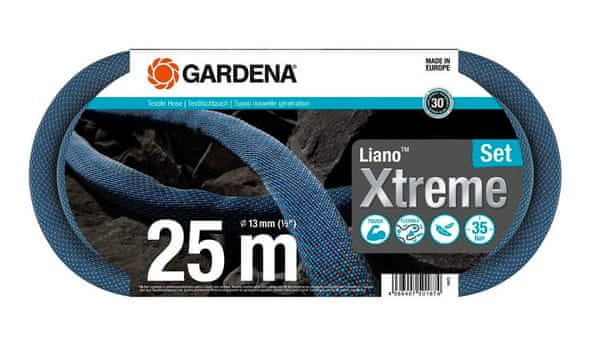 Gardena tekstilno crijevo Liano Xtreme, 25 m, set