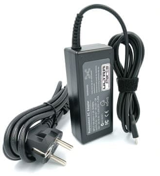 Ultra Parts NAPAJANJE Univerzalni punjač za prijenosno računalo 65W USB-C s AC kabelom