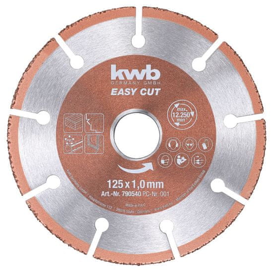 KWB univerzalna rezna ploča, tvrdi metal, 125 mm (49790540)